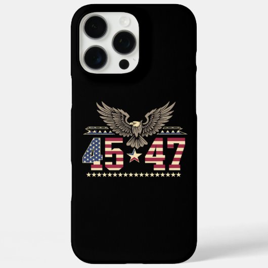 トランプ45 47ヴィンテージアメリカ合衆国イーグル国旗 Case-Mate iPhoneケース (裏面)