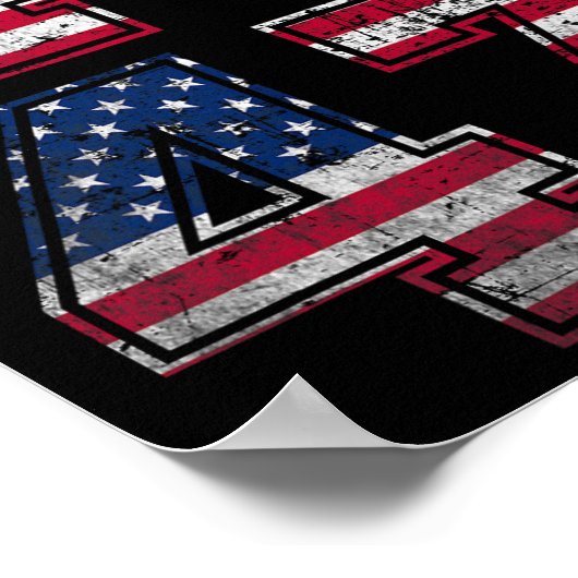 トランプ45 47ヴィンテージアメリカ国旗レトロ4547トランプ ポスター (角)