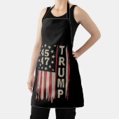 トランプ45 47ヴィンテージレトロアメリカ合衆国国旗 エプロン (インサイチュ)