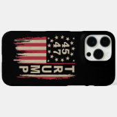 トランプ45 47ヴィンテージレトロアメリカ合衆国国旗 Case-Mate iPhoneケース (裏面 (横))