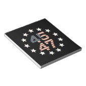 トランプ45 47星ヴィンテージアメリカ国旗 ノートパッド (アングル)