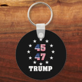 トランプ45 47米大統領国旗2024 2025勝者 キーホルダー (正面)