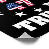 トランプ45 47米大統領国旗2024 2025勝者 ポスター (角)