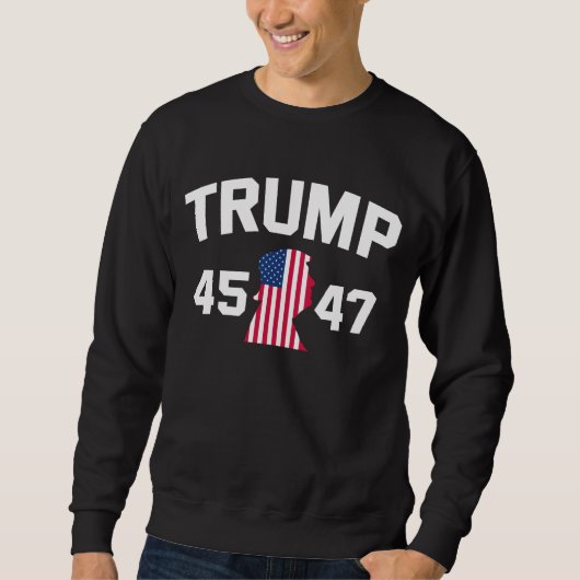 トランプ45 47 2024大統領 スウェットシャツ (正面)