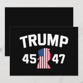 トランプ45 47 2024大統領 招待状 (正面/裏面)