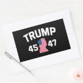 トランプ45 47 2024大統領 長方形シール (封筒)