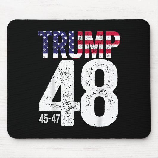 トランプ45-47-48アメリカ国旗2028 大統領の マウスパッド (正面)
