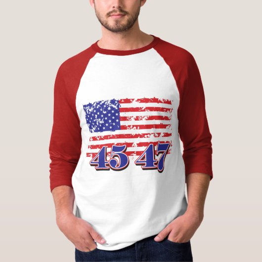 トランプ45 47 Tシャツ (正面)