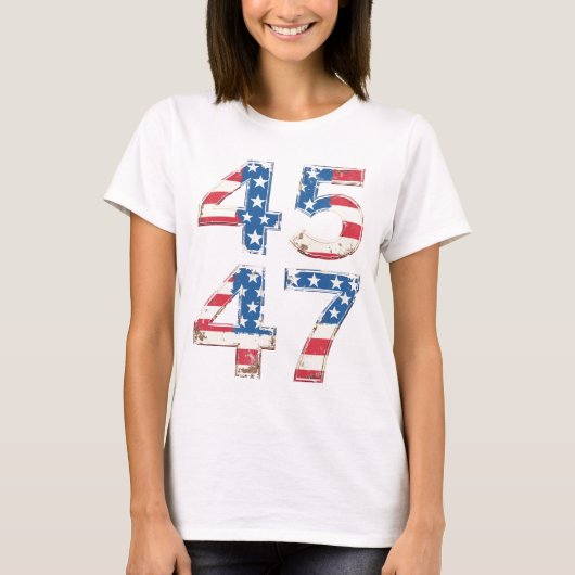 トランプ45 47 Tシャツ (正面)