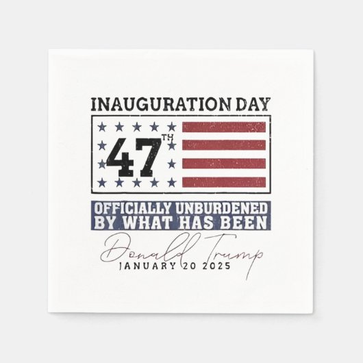 トランプ47によって正式に負担を負わない スタンダードカクテルナプキン (正面)
