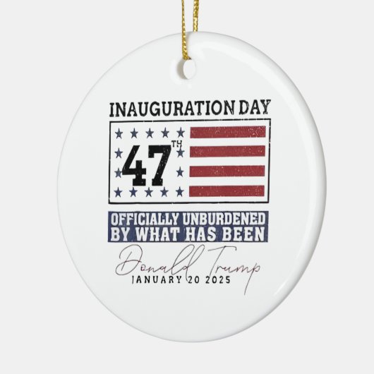トランプ47によって正式に負担を負わない セラミックオーナメント (左)