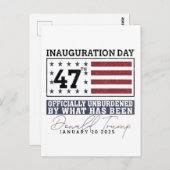 トランプ47によって正式に負担を負わない ポストカード (正面/裏面)