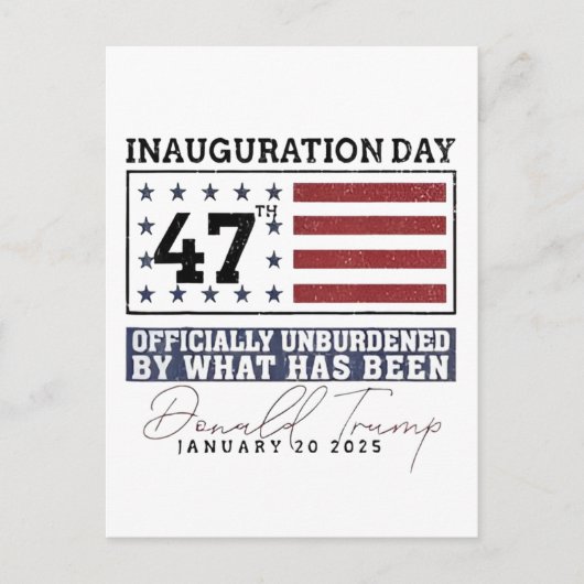 トランプ47によって正式に負担を負わない ポストカード (正面)