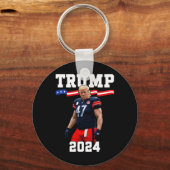 トランプ47サッカージャージー2024米国国旗トランプVance キーホルダー (正面)