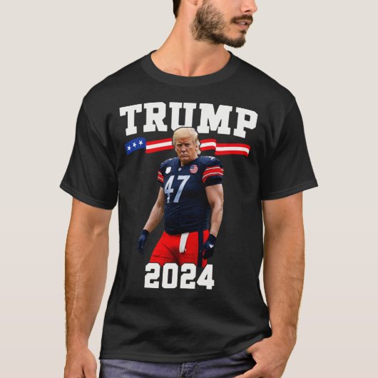 トランプ47サッカージャージー2024米国国旗トランプVance Tシャツ (正面)