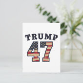 トランプ47マ誇りを持ったガアメリカの就任記念日 ポストカード (スタンド正面)