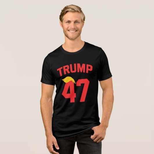 トランプ47大統領 トライブレンドTシャツ (正面全面)