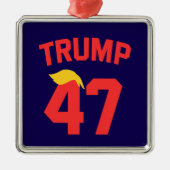 トランプ47大統領 メタルオーナメント (正面)