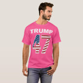 トランプ47愛国家族友人女の子の男の子のシャツ Tシャツ (正面フル)