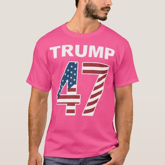 トランプ47愛国家族友人女の子の男の子のシャツ Tシャツ (正面)