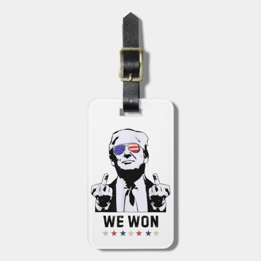 トランプ47我々は就任式に勝った47米国大統領2024 ラゲッジタグ (正面縦)