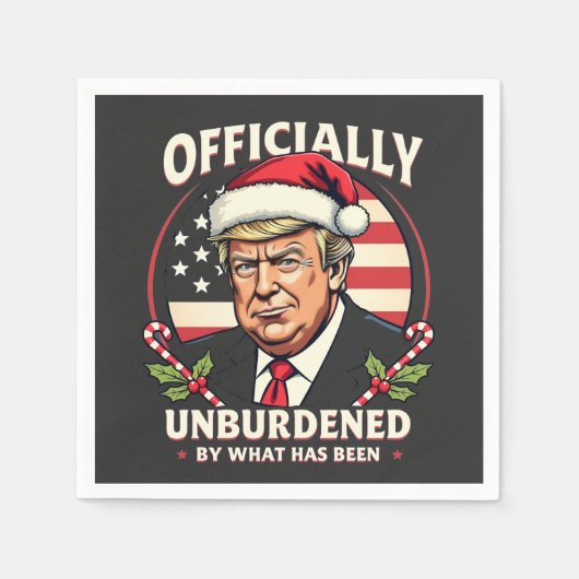 トランプ47日に正式に負われていない スタンダードカクテルナプキン (正面)