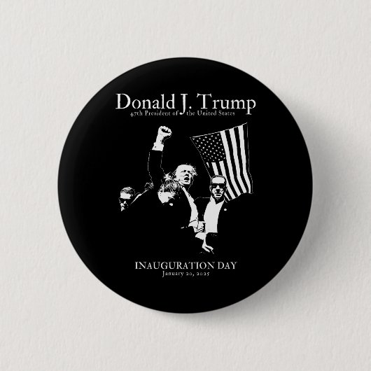 トランプ47日大統領の就任式Us Mega J 缶バッジ (正面)