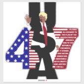 トランプ47米国 シール (シート)