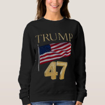 トランプ47米州旗Sweatshirt 2024選挙