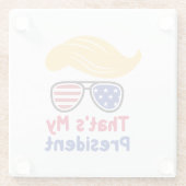 トランプ47 – それは私の大統領である ガラスコースター (裏面)