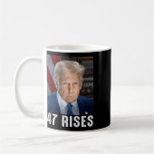 トランプ47 就任式 ドナルド・トランプの写真 コーヒーマグカップ (左)