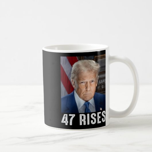トランプ47 就任式 ドナルド・トランプの写真 コーヒーマグカップ (右)