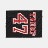 トランプ47 2024年選挙共和党の保守的な男性 フリースブランケット (正面(横))