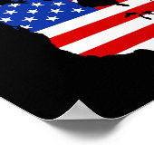 トランプ51州アメリカ国旗統一された ポスター (角)