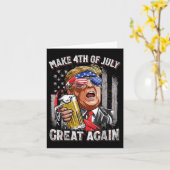 トランプ7月の4日を作る再素晴らしび男性が飲む カード (黄色い花)