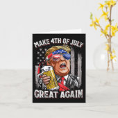 トランプ7月の4日を作る再素晴らしび男性が飲む カード (黄色い花)