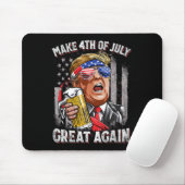 トランプ7月の4日を作る再素晴らしび男性が飲む マウスパッド (マウス)