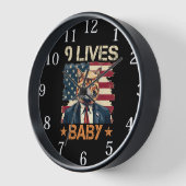 トランプ9つの命ベイビー 壁時計 (傾斜)