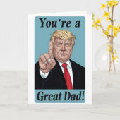 「トランプ、あなたは最高のパパ!」ユーモアあふれる父の日 カード (黄色い花)