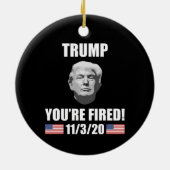 トランプ、あなたは発射!2020年選挙アンチ-切り札 セラミックオーナメント (裏面)