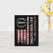 トランプ ええとトランプは彼のスピーチを始めた 米国旗 カード (黄色い花)