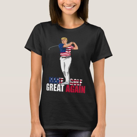 トランプ – おもしろいゴルフギフト Tシャツ (正面)