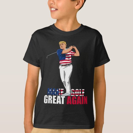 トランプ – おもしろいゴルフギフト Tシャツ (正面)