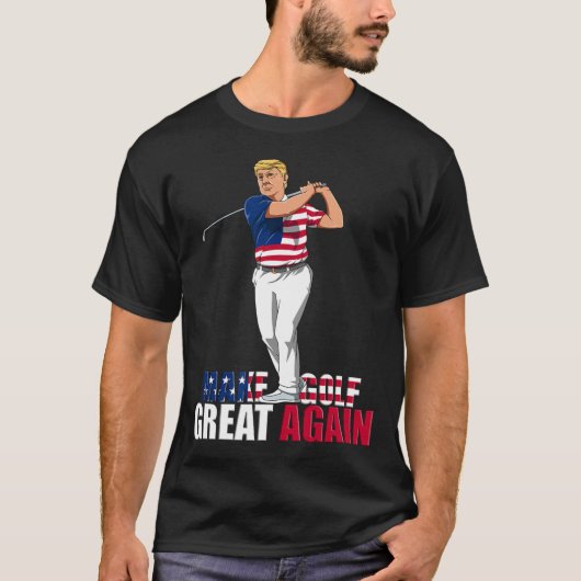 トランプ – おもしろいゴルフギフト Tシャツ (正面)