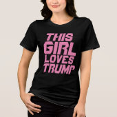 トランプ「この女の子はトランプが大好き」のTシャツ トライブレンドＴシャツ (正面)