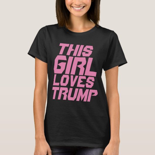 トランプ「この女の子はトランプが大好き」のTシャツ Tシャツ (正面)