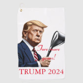 トランプ：もっと偉大な年を！ ゴルフタオル (正面)