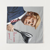 トランプ：もっと偉大な年を！ タペストリー (正面(横))