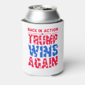トランプ – アクションに戻るトランプが再び勝利 缶クーラー (缶裏面)