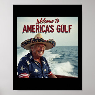 トランプ・アメリカのメキシコ湾大統領トランプ・ソンバー ポスター